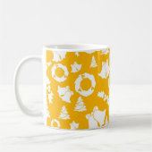 Yellow Christmas Pattern Kaffeetasse (Links)