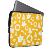 Yellow Christmas Pattern Laptopschutzhülle (Vorne Rechts)