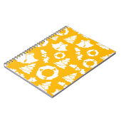 Yellow Christmas Pattern Notizblock (Linke Seite)