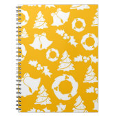 Yellow Christmas Pattern Notizblock (Vorderseite)