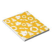 Yellow Christmas Pattern Notizblock (angewinkelt)