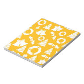 Yellow Christmas Pattern Notizblock (Rotiert)
