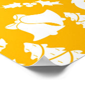 Yellow Christmas Pattern Poster (Ecke)