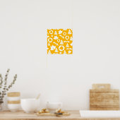 Yellow Christmas Pattern Poster (Küche)