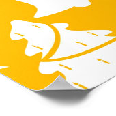 Yellow Christmas Pattern Poster (Ecke)