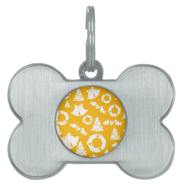 Yellow Christmas Pattern Tiermarke (Vorderseite)