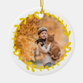 Yellow Christmas Pet Foto Ornament (Vorne)