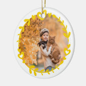 Yellow Christmas Pet Foto Ornament (Links)