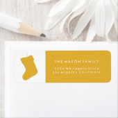 Yellow Christmas Strumpf Holiday Address Labels (Insitu)