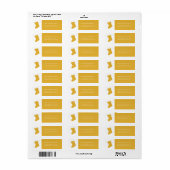 Yellow Christmas Strumpf Holiday Address Labels (Vorne)