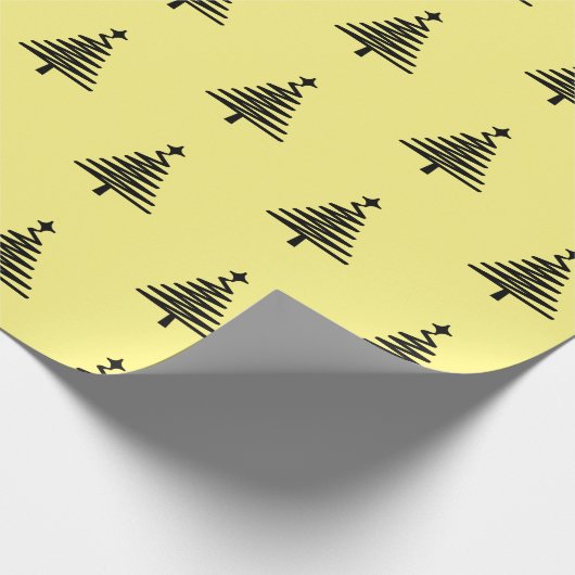 Yellow Christmas Tree Geschenkpapier (Ecke)