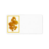 Yellow Chrysanthemum Adressaufkleber (Vorne)