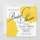 Yellow Chrysanthemum Bridal Dusche Einladung (Vorderseite)