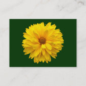 Yellow Chrysanthemum - Dunkelgrün Visitenkarte (Rückseite)