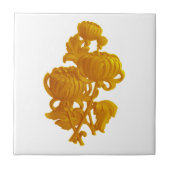 Yellow Chrysanthemum Fliese (Vorderseite)