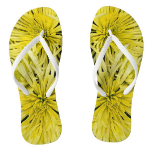 Yellow Chrysanthemum Floral Badesandalen
