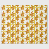 Yellow Chrysanthemum Geschenkpapier (Flach)