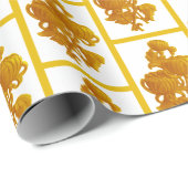 Yellow Chrysanthemum Geschenkpapier (Rolleneckpunkt)