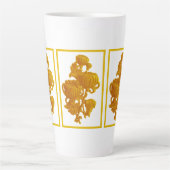 Yellow Chrysanthemum Mother Day Milchtasse (Vorderseite)