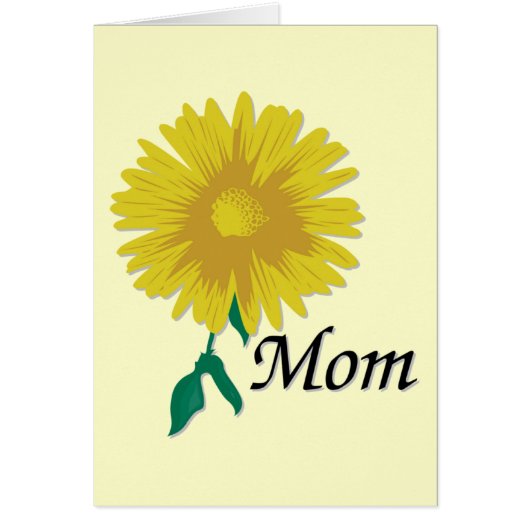 Yellow Chrysanthemum Mothers Day Card (Vorne)