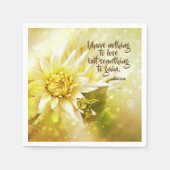 Yellow Chrysanthemum Party Paper Napkins Sprichwor Serviette (Vorderseite)