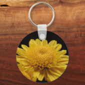 Yellow Chrysanthemum Schlüsselanhänger (Vorderseite)