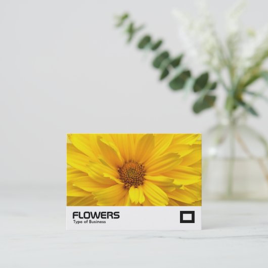 Yellow Chrysanthemum Visitenkarte (Stehend Vorderseite)