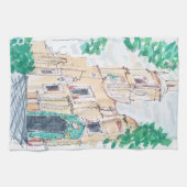 Yellow Church Geschirrtuch (Horizontal)