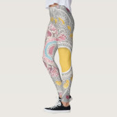 Yellow Circle AI Art Leggings (Links)