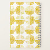 Yellow Circle Geometric Muster Spiral Notebook Notizblock (Rückseite)