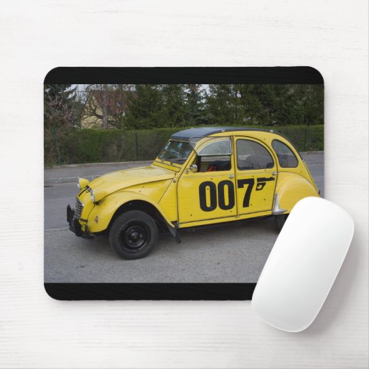 Yellow Citroën 2CV Mousepad (Mit Mouse)