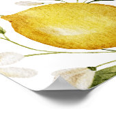 Yellow Citrus Lemon Party Brautparty Poster (Ecke)