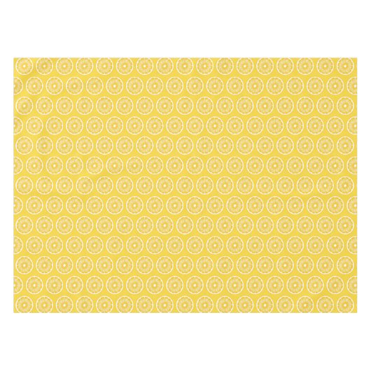 Yellow Citrus Lemon Slice Pop Art Tischdecke (Vorderseite (Horizontal))
