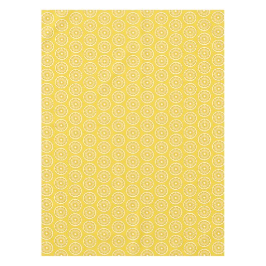 Yellow Citrus Lemon Slice Pop Art Tischdecke (Vorderseite)