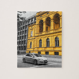 Yellow City Gebäude Minimalistisch Fotografie Puzzle