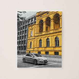 Yellow City Gebäude Minimalistisch Fotografie Puzzle