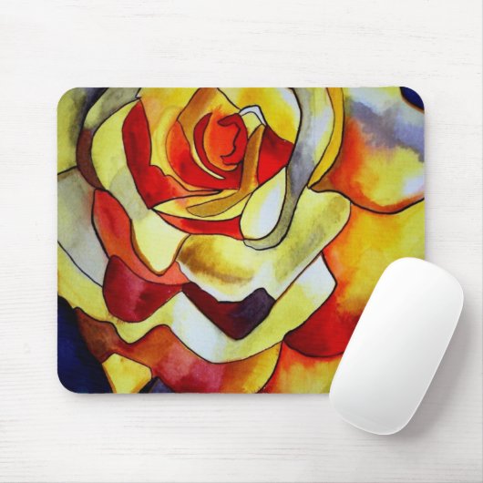 Yellow Climbing Freesia Blume Mousepad (Mit Mouse)