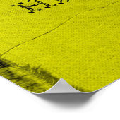 Yellow Cloth Black Thread Fitness glauben Poster (Ecke)