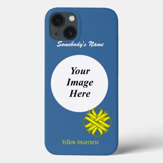 Yellow Clover Ribbon Template von Kenneth Yoncich Case-Mate iPhone Hülle (Rückseite)