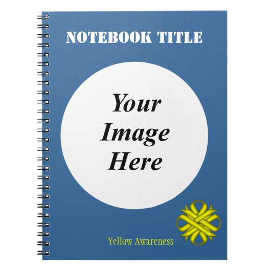 Yellow Clover Ribbon Template von Kenneth Yoncich Notizblock (Vorderseite)