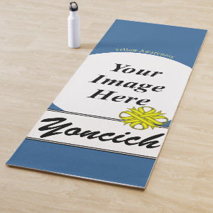 Yellow Clover Ribbon Template von Kenneth Yoncich Yogamatte