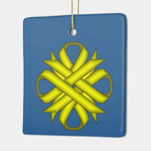 Yellow Clover Ribbon von Kenneth Yoncich Keramikornament