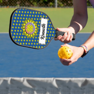 Yellow Clover Ribbon von Kenneth Yoncich Pickleball Schläger
