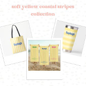 Yellow Coastal Strip Bachelorette Strandtuch
