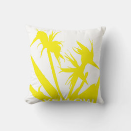 YELLOW - Cojín con Flor del paraíso en amarillo Kissen