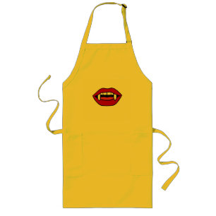 Yellow color vampire mouth Apron Lange Schürze