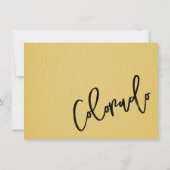 Yellow Colorado Passport Dankeskarte (Rückseite)