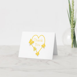 Yellow Colored Butterfly Heart Wedding Danke
