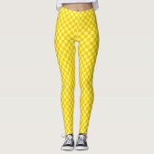 Yellow Combination Checkerboard by Shirley Taylor Leggings (Vorderseite)