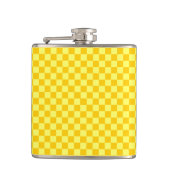 Yellow Combination Checkerboard von ShirleyTaylor Flachmann (Vorderseite)